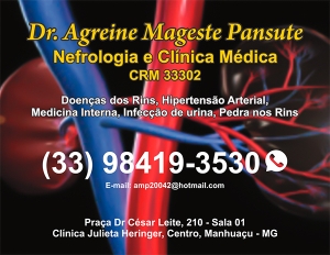 DR. AGREINE MAGESTE PANSUTE – NEFROLOGIA / CLÍNICA GERAL