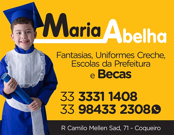 MARIA ABELHA – FANTASIAS, UNIFORMES E BECAS