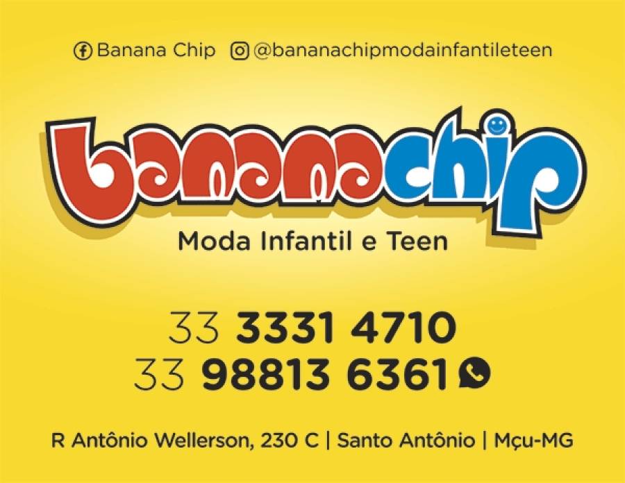 BANANA CHIP MODA INFANTIL E TEEN