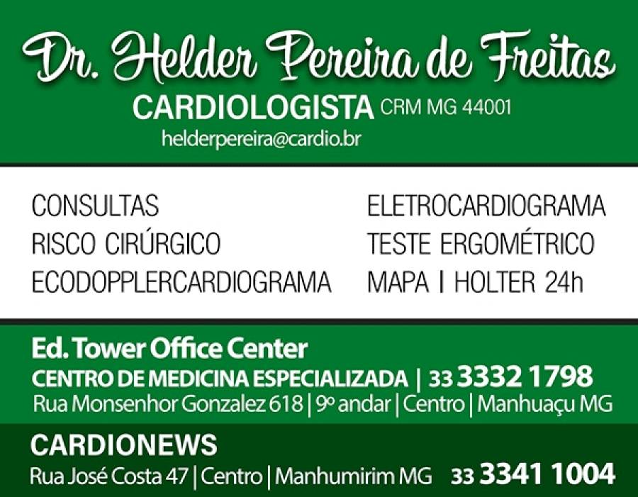 Médico Cardiologista em Manhuaçu - Dr Hélder Pereira de Freitas