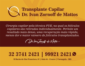 CIRURGIA DE  TRANSPLANTE  CAPILAR  FUE  -  DR  IVAN  ZORNOFF  DE  MATTOS